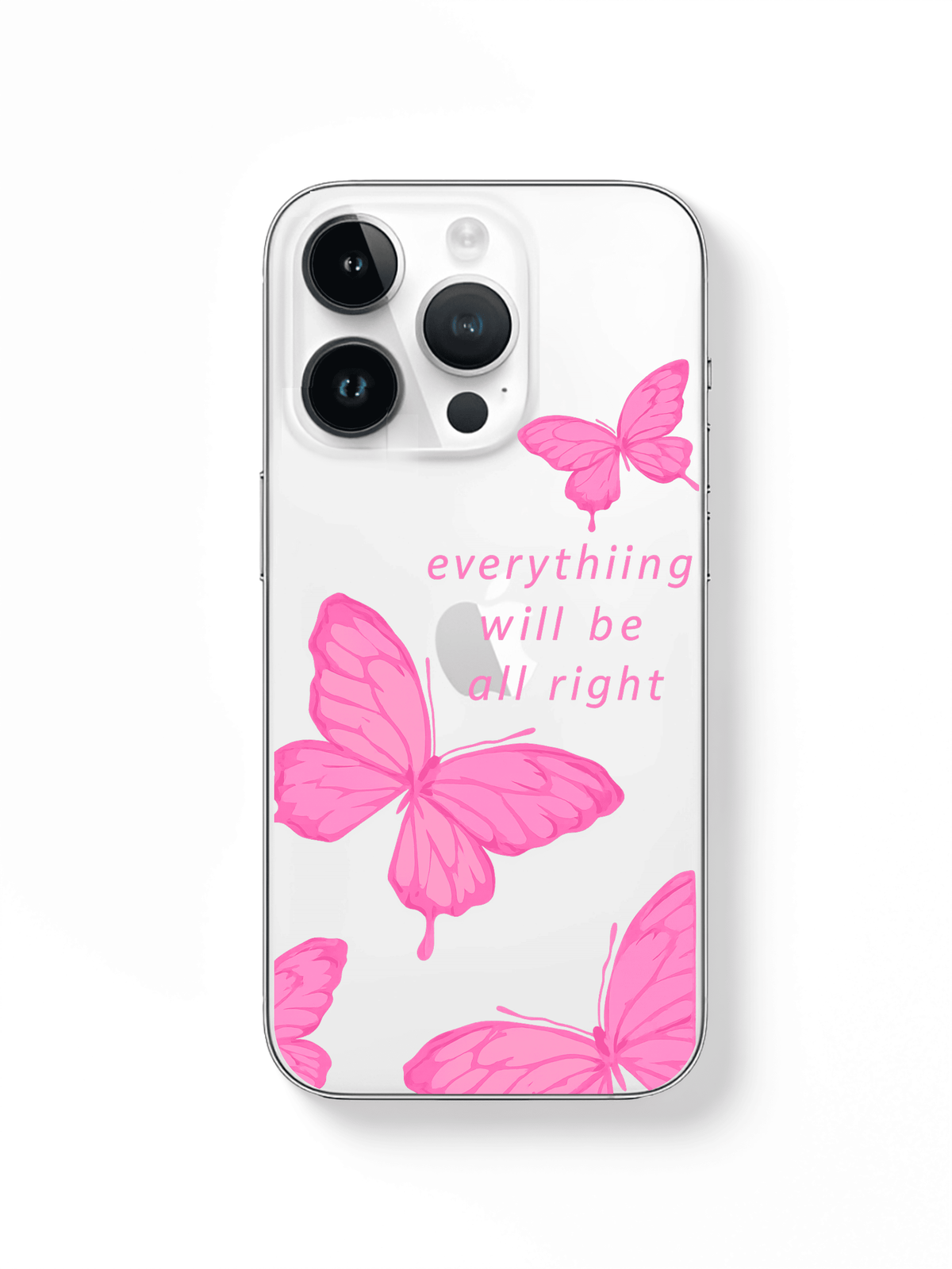 phone case. butterfly pink