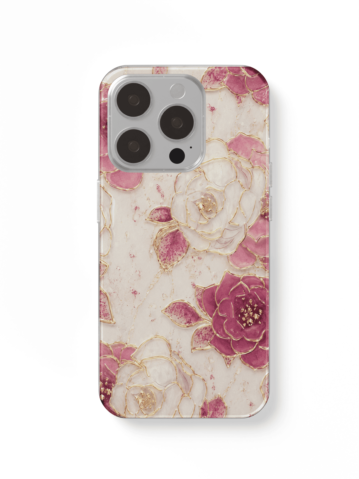phone case. flowers pink