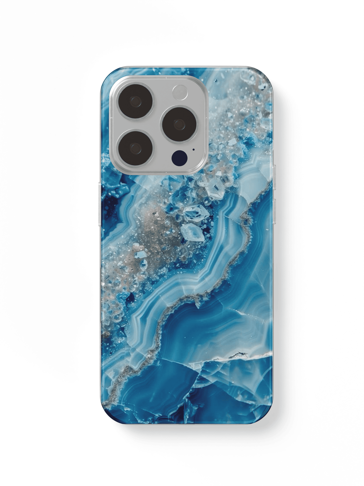 phone case. marble blue