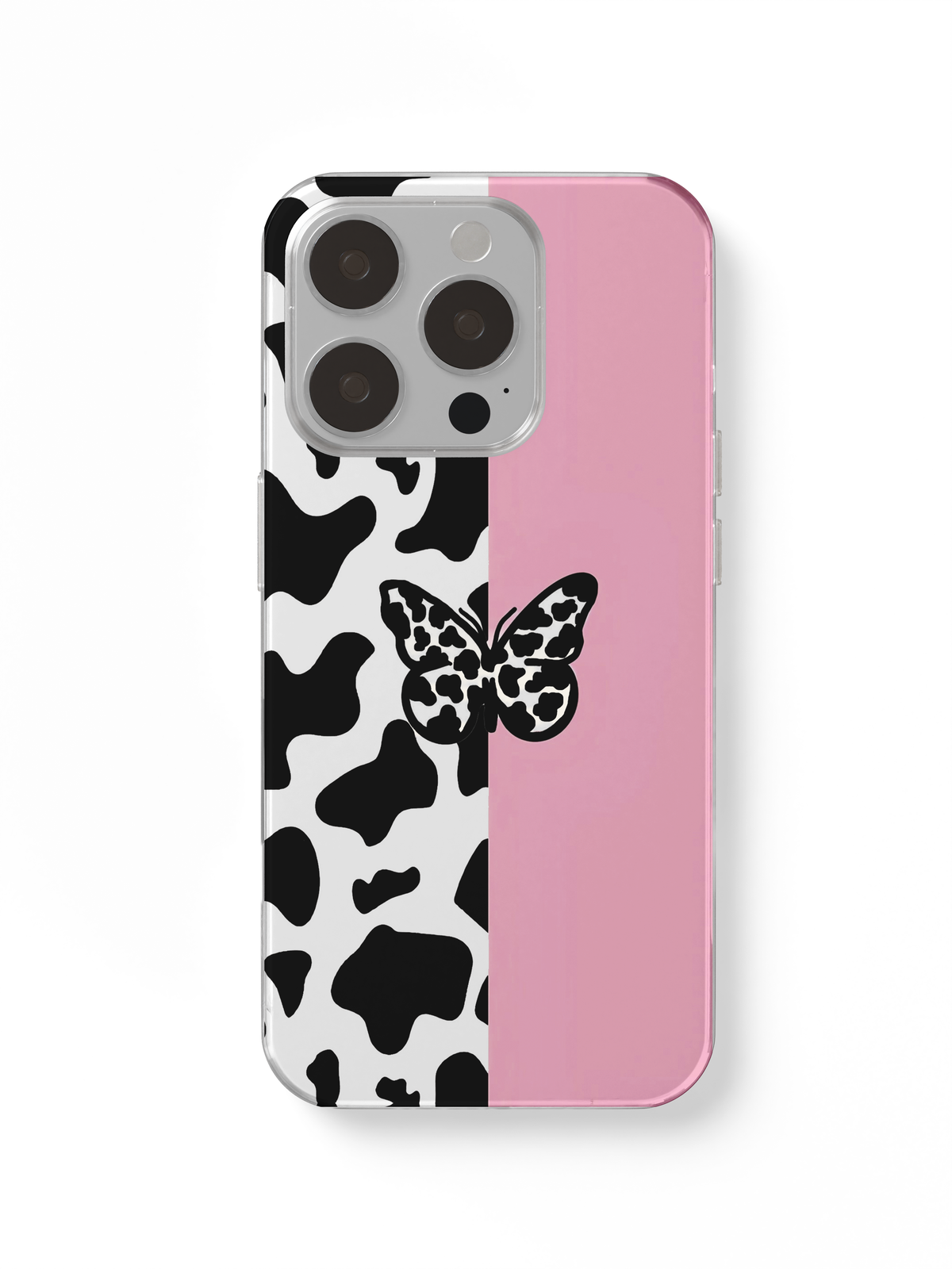 phone case butterfly and cow skin