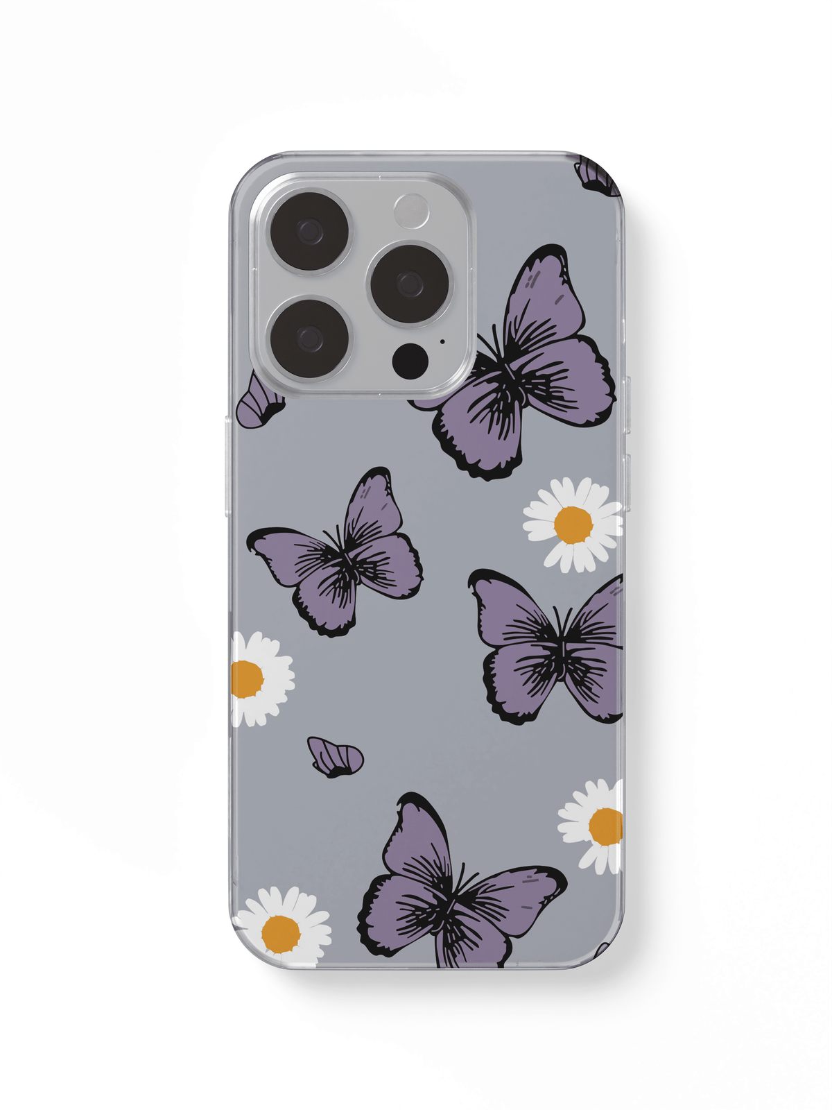 phone case butterfly and flowers