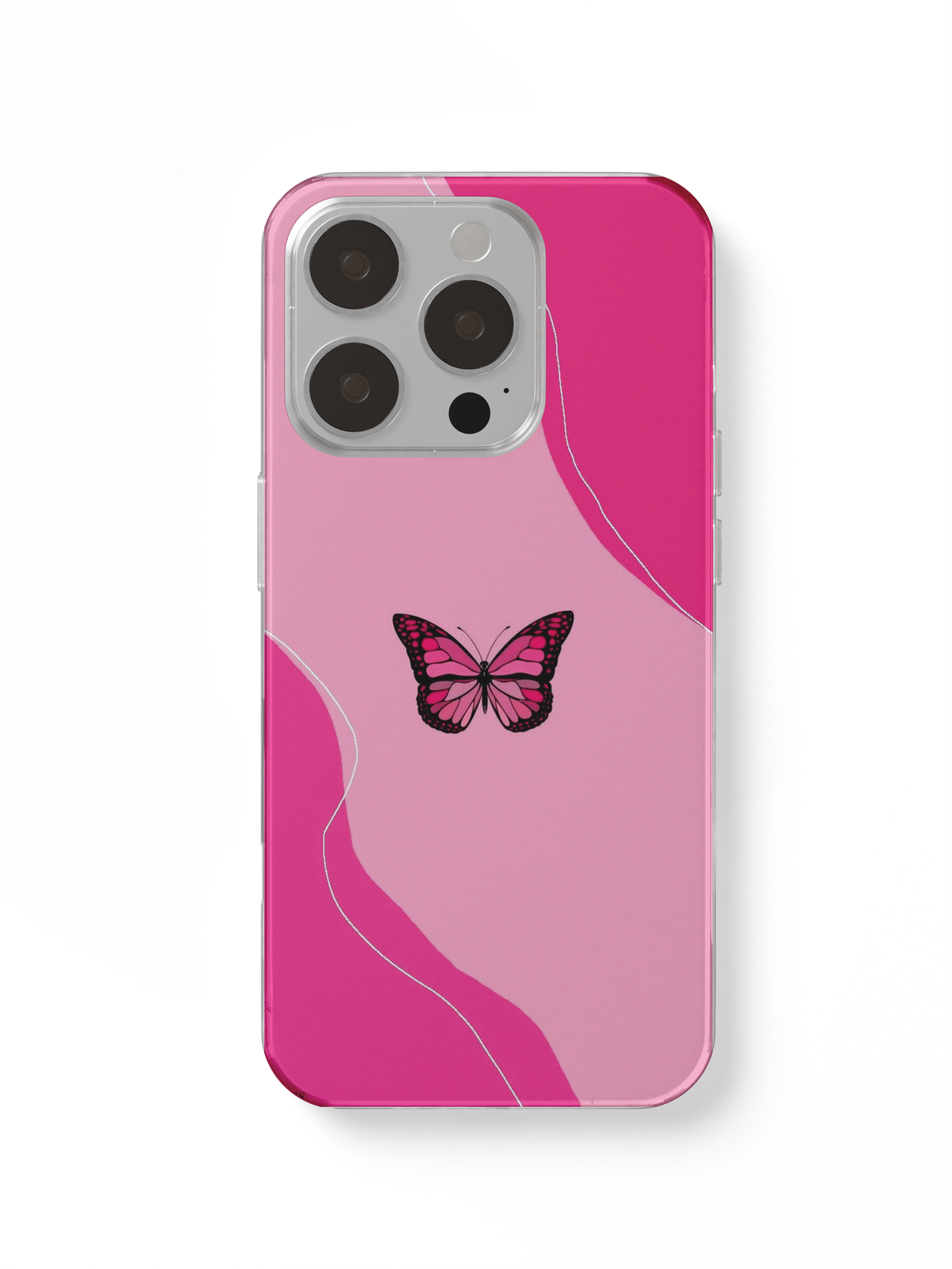 phone case butterlfly pink