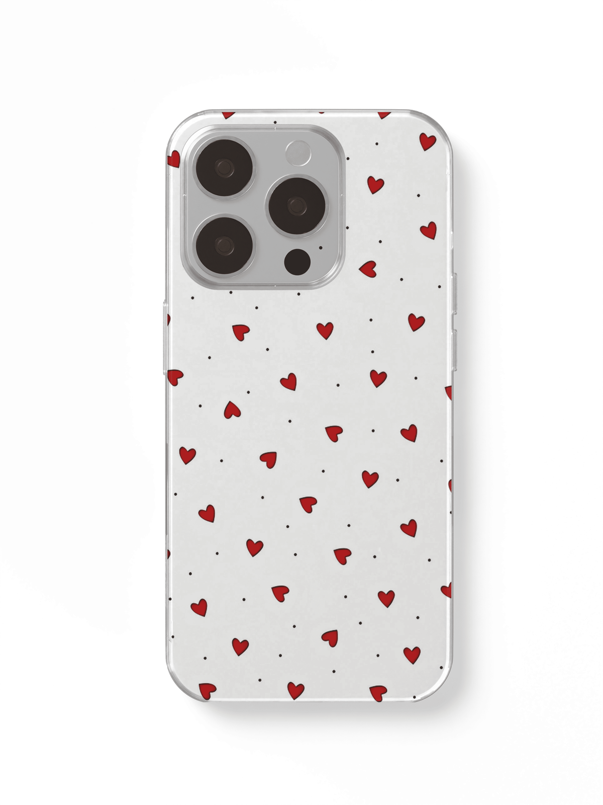 phone case cute hearts with white background