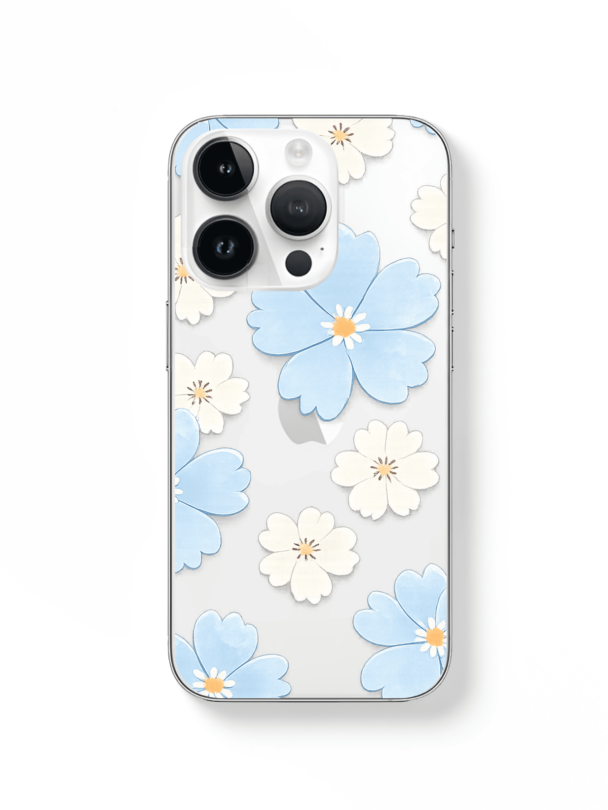 phone case flowers blue