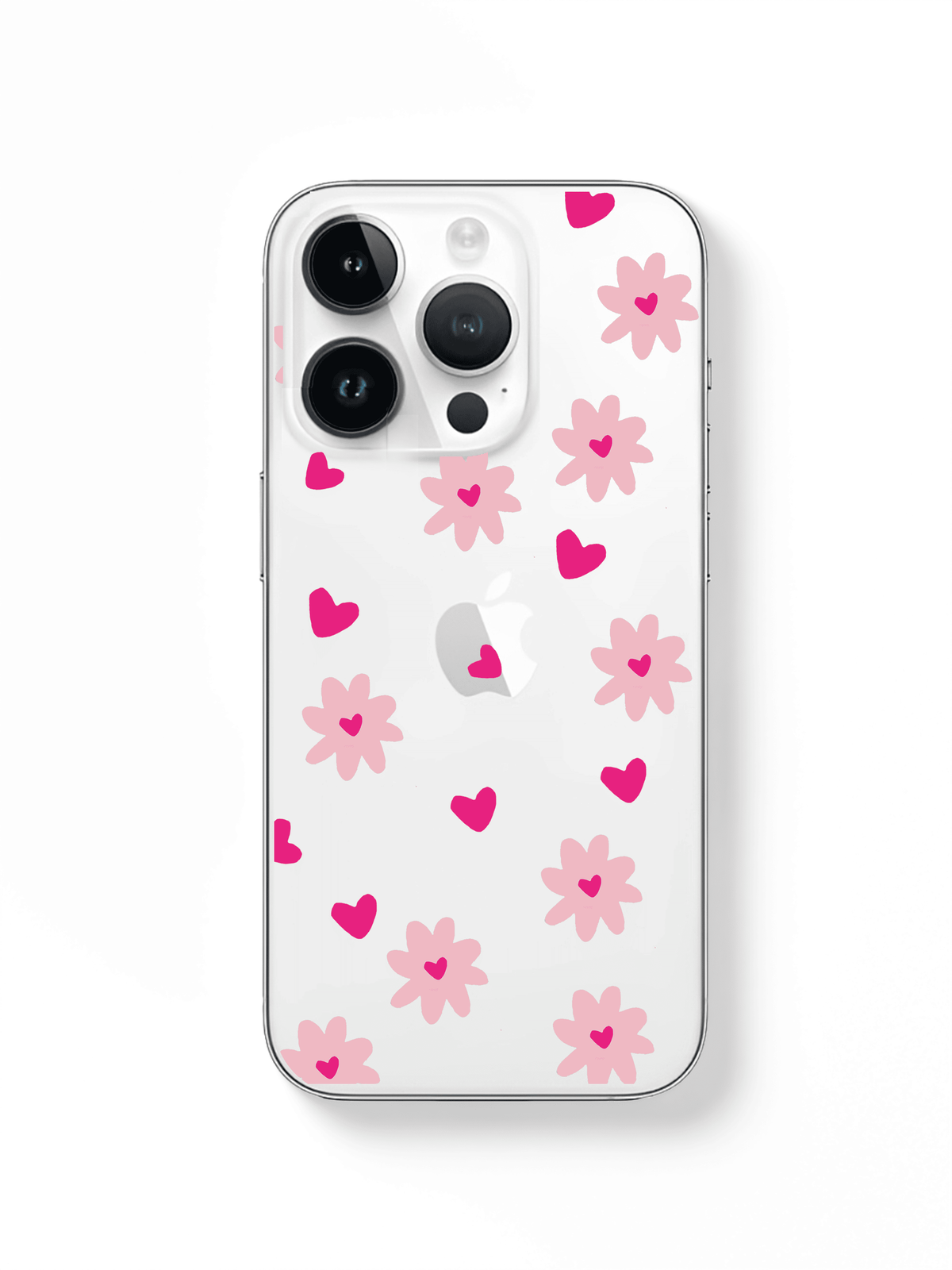 phone case heart and flowers