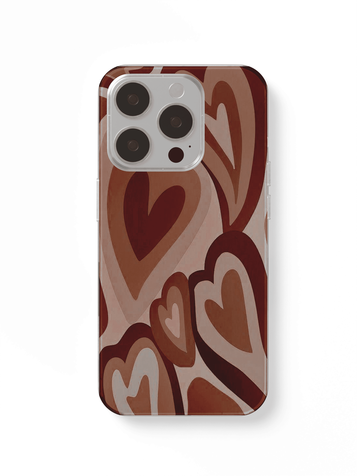 phone case heart brown