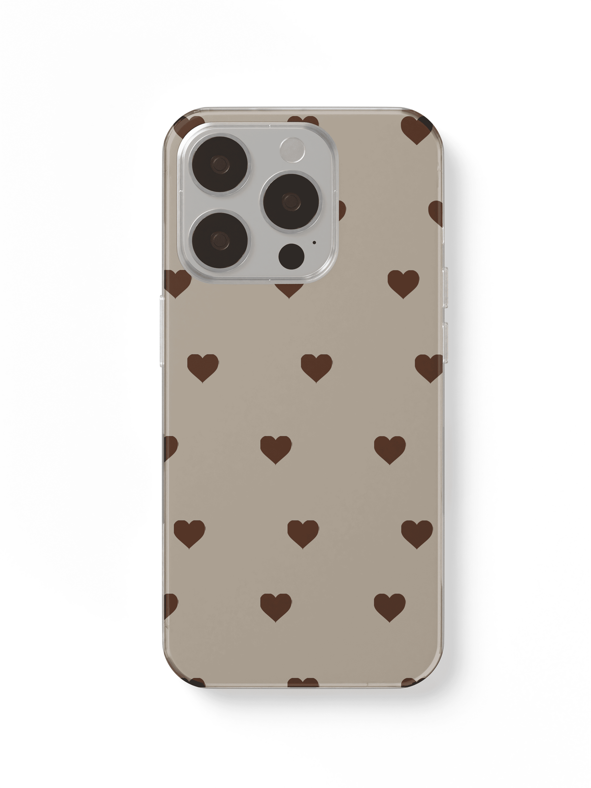 phone case.. heart brown