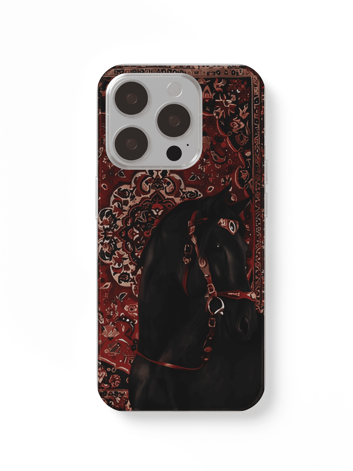 phone case. carpet and horse