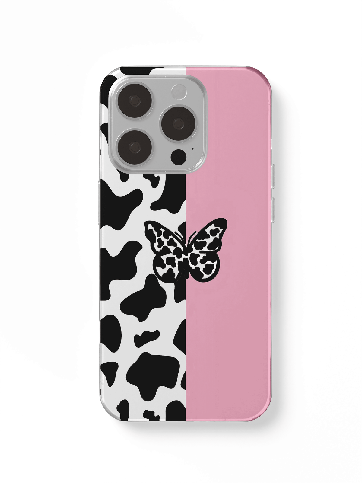 phone case butterfly and cow skin