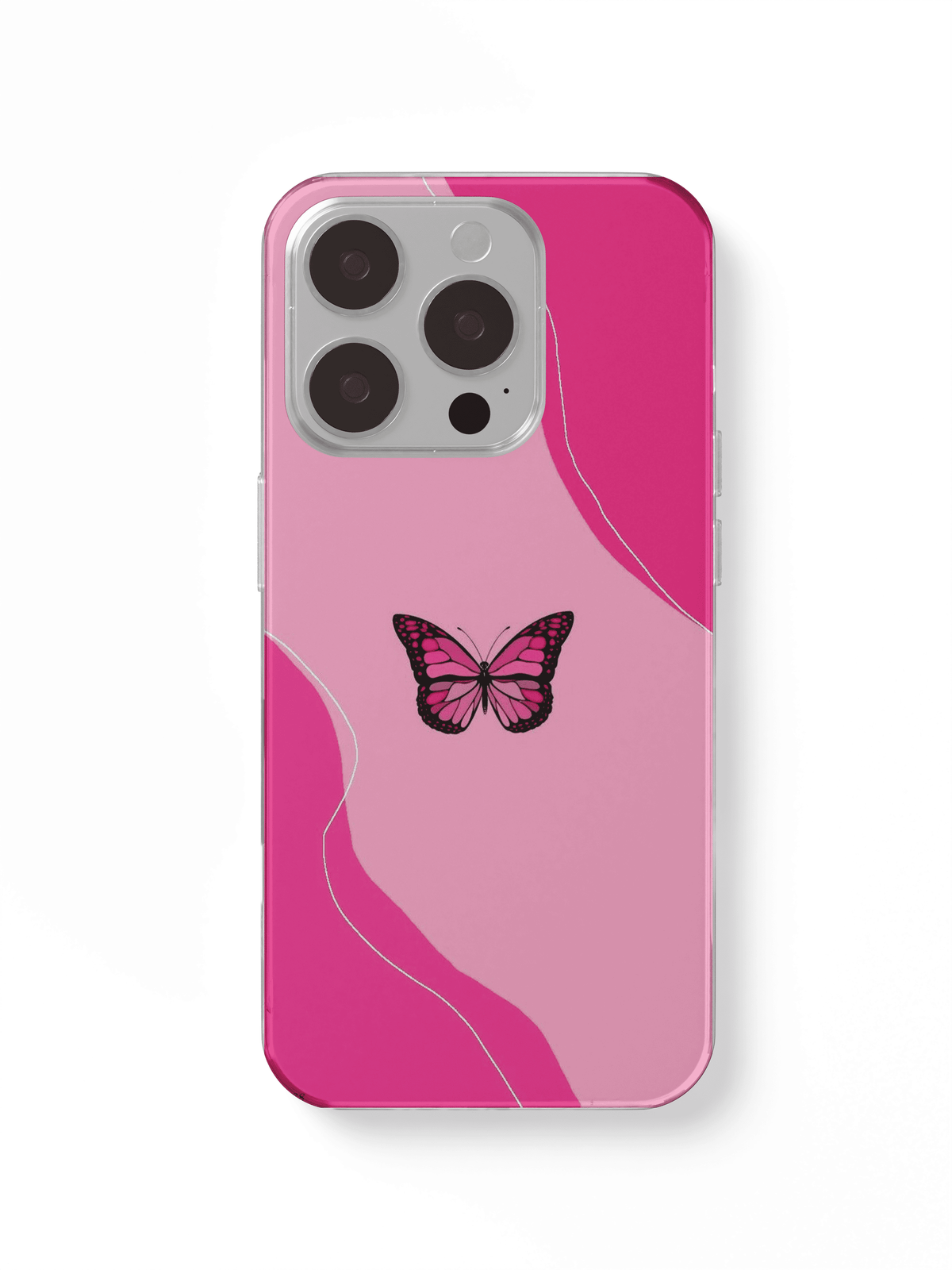 phone case butterlfly pink